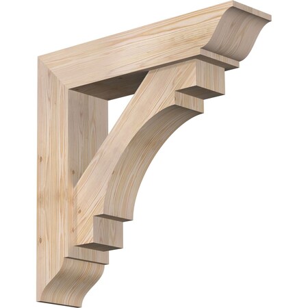 Merced Traditional Smooth Bracket W/ Offset Brace, Douglas Fir, 7 1/2W X 32D X 32H